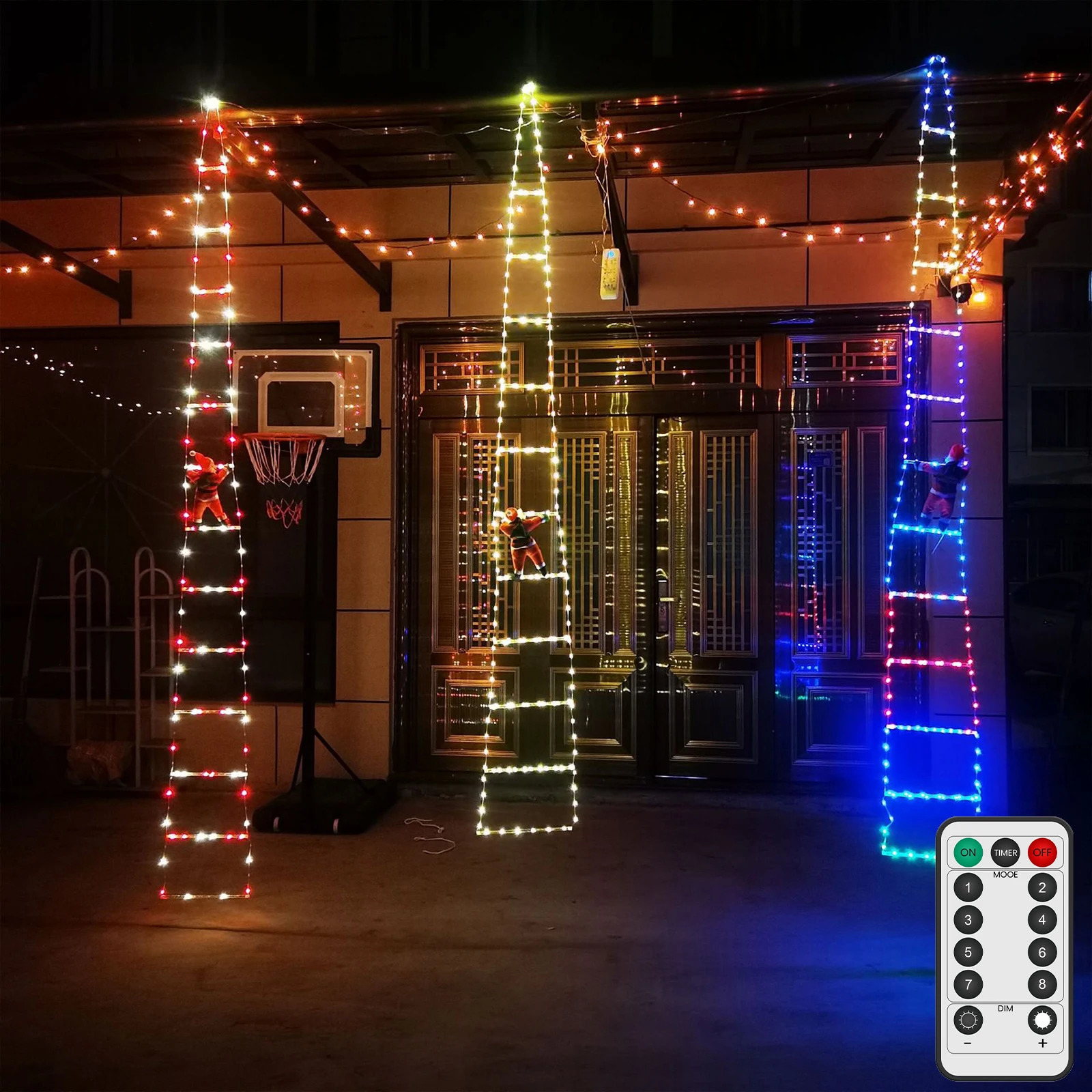 USB Christmas lights with Santa Claus remote control LED string lights used for indoor outdoor window garden chandelier Christmas decoration 241024
