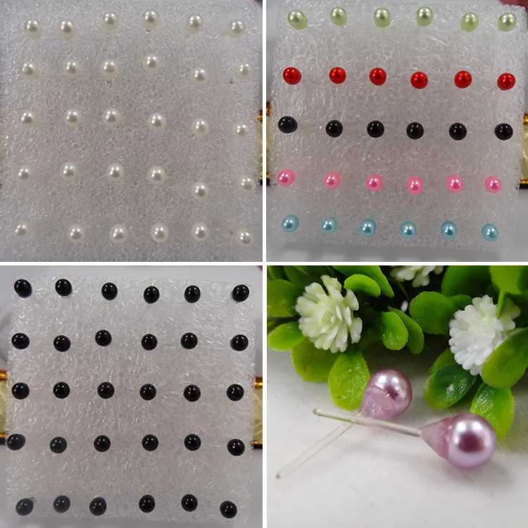 15 pairs of smallest Korean version resin balls imitating pearl earrings W241023