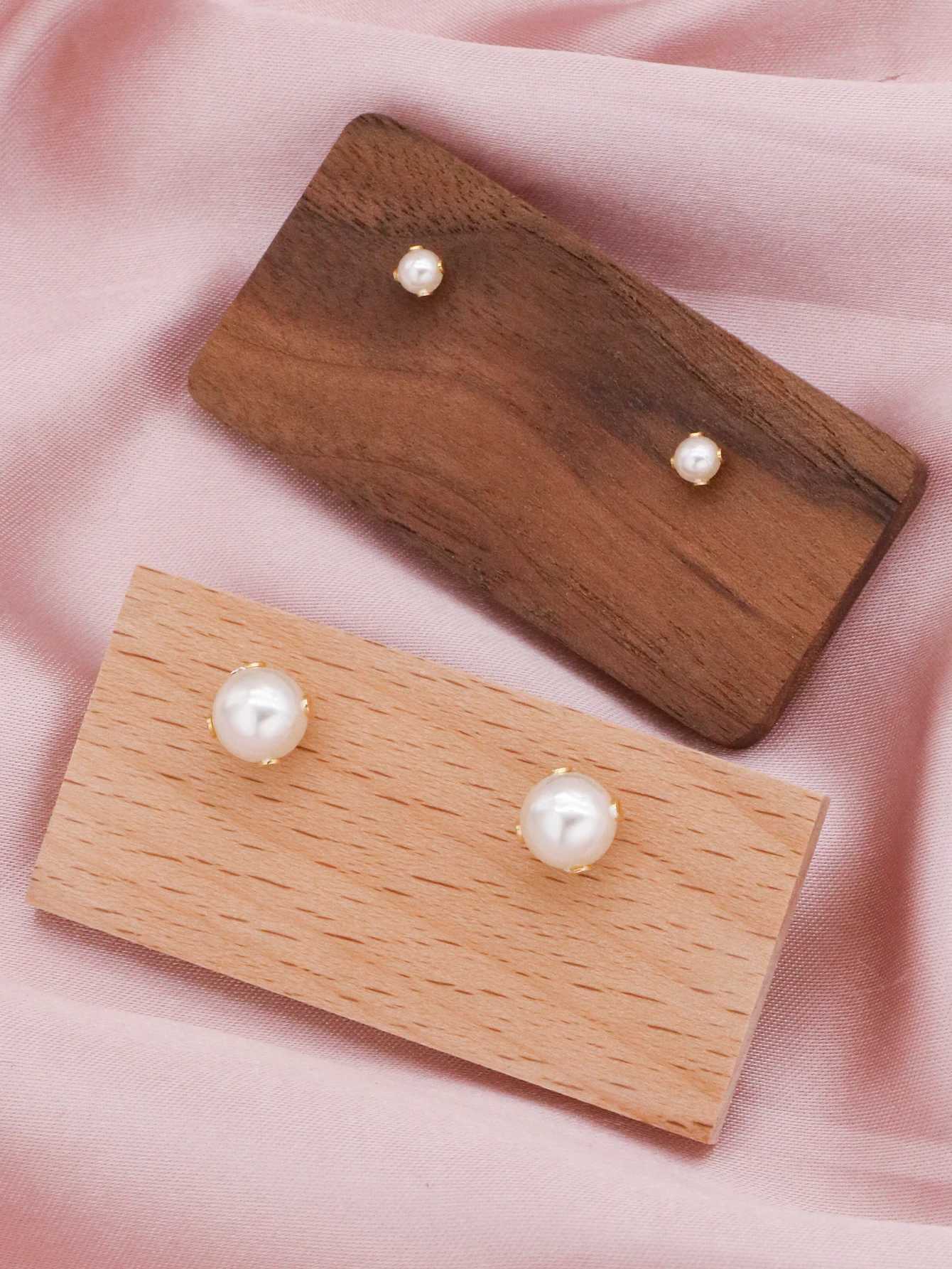 1pair/2pcs French Romantic Pearl Imitation Earrings Grand And Luxury Small And Popular Design Womens Fashion AccessoriesX241023