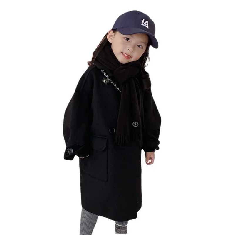 Womens wool coat cotton coat 2023 khaki warm thick velvet winter and autumn youth clothing W241023