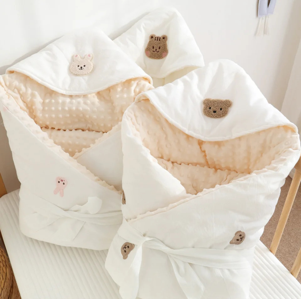 born Envelope Baby Received Blanket Boy Girl Cotton Soft Baby Sleeping Bag Baby Cart Blanket 241023