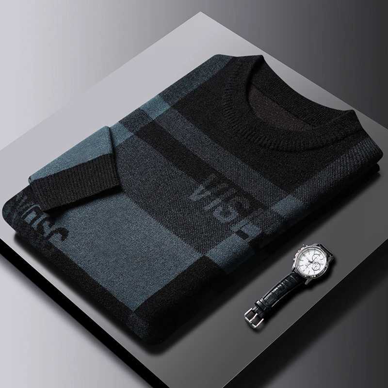 Top Grade New Fashion Designer Brand Luxury Street Wear Knit Pullover Letter Sweater Autum Winter Casual Jumper Mens Clothing LX241024