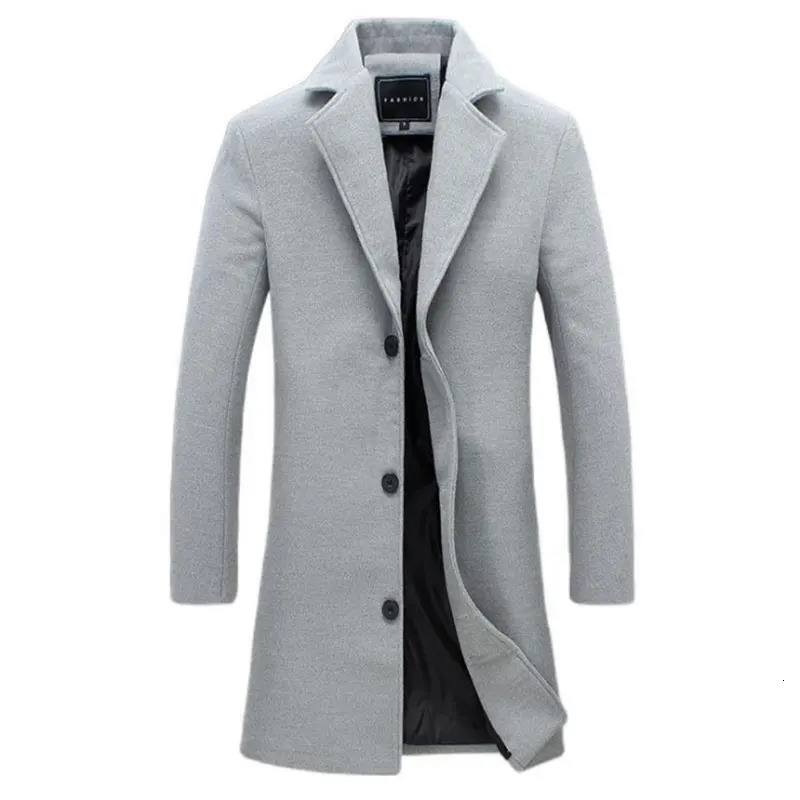 Wool coat outerwear long sleeved collar coat jacket stylish and elegant pocket coat long coat winter wool coat ultra-thin mens coat 241024