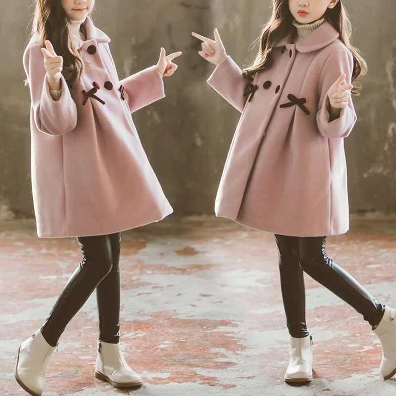 Korean casual 2024 autumn and winter new girls lapel button patchwork bow shirt sweet long sleeved loose jacket W241023