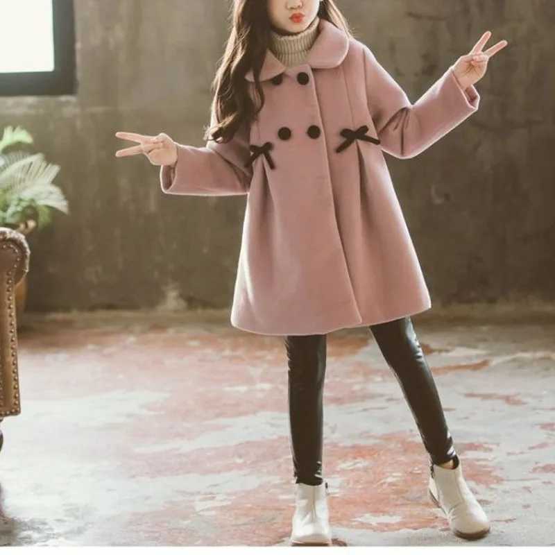 Korean casual 2024 autumn and winter new girls lapel button patchwork bow shirt sweet long sleeved loose jacket W241023