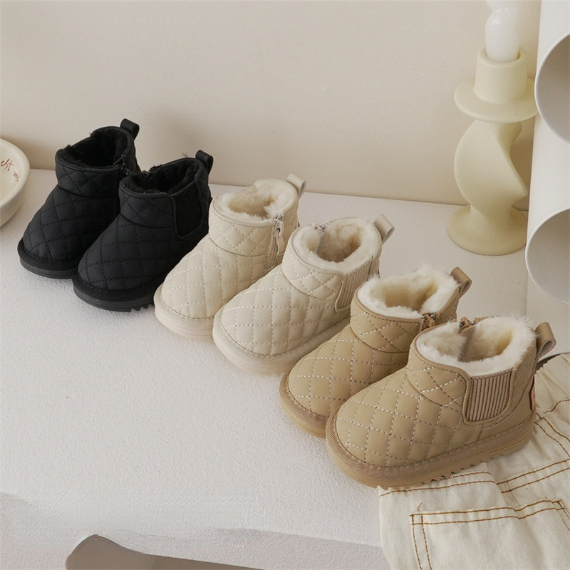 Autumn/Winter Baby Childrens Warm Ankle Super Warm Girls Boys Shoes PU Leather Childrens Fashion Toddler Children's Snow Boots