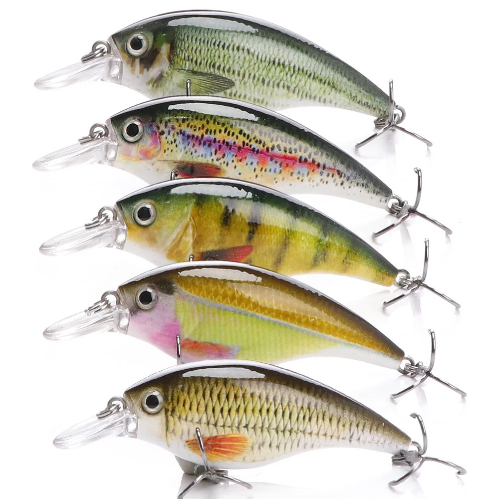 TREHOOK 6cm 10g Black Minnow Trout Fishing Baits Hard Floating Wobbler Crankbait Jerkbait Artificial Bass Lure 241024