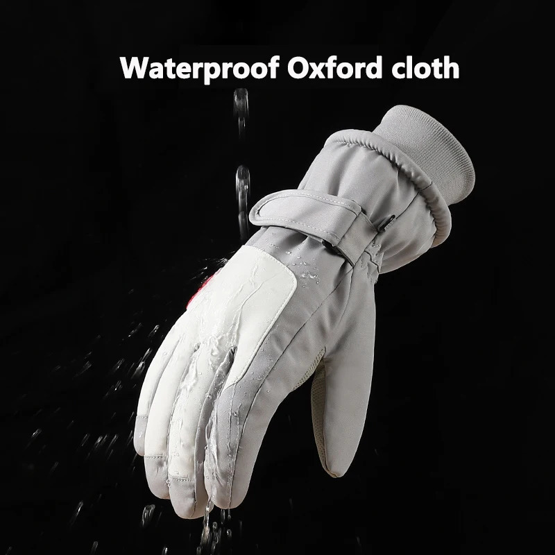 Winter couple ski gloves Thick warm Adjustable close nonslip touch screen Outdoor riding waterproof and cold 241024