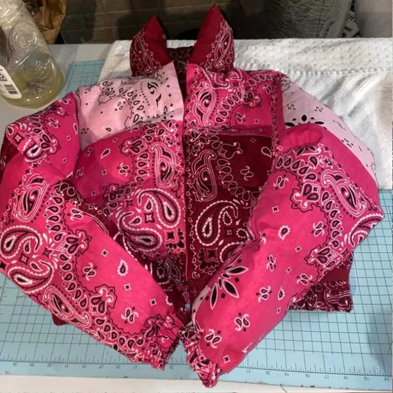 Men's Down Parkas Woman Bandana Puffer Coats Jackets Crop Puff Ladies Top Women Winter Fashion Girls Plus Size Bubble Coats Q241023