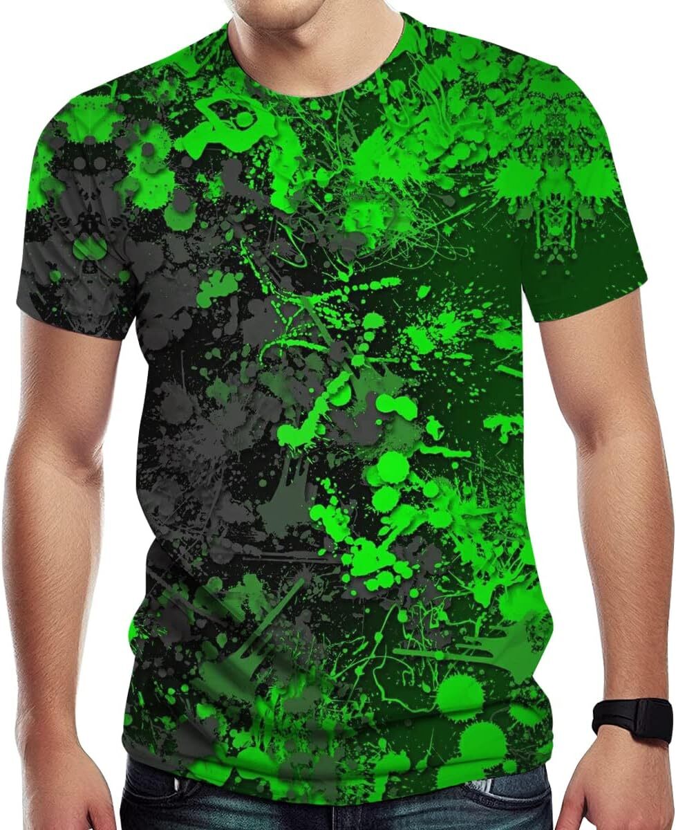 Mens T shirt Men's Novelty T Shirt Graffiti Print Summer Fashion T-Shirt Casual tops summer clothes Breathable trend