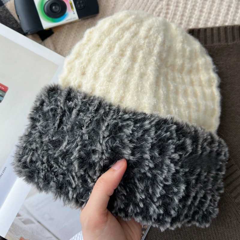 2024 New Autumn Winter Fashion Fur Hat Fur Hat Mongolian Hat Fur Hat Brushless Plush Fluffy Ski Hat X24102311