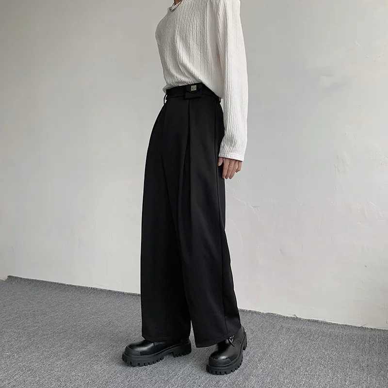 2023 New Black Suit Pants Men Fashion Social Mens Dress Pants Korean Loose Oversized Wide Leg Pants Mens Formal Trousers M-2XLX241023