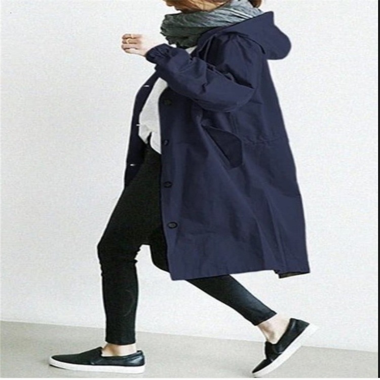 autumn casual style trench coat for women medium to long short 2024 temperament waist cinching 18 color size 8 long sleeved jacket