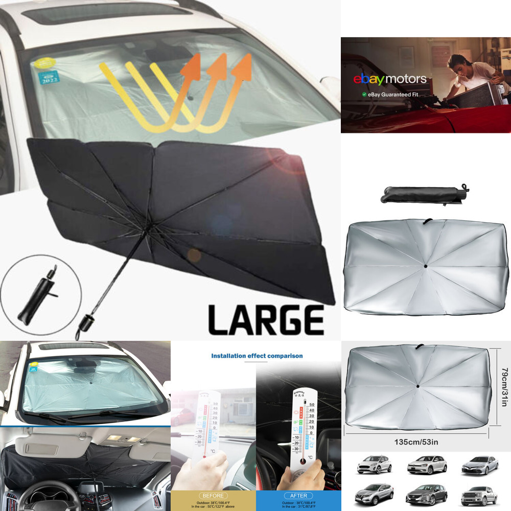 New Car Windshield Sun Shade Umbrella Front Window Cover Visor Foldable UV Block