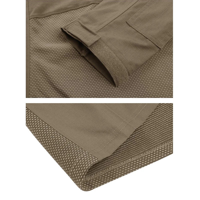 MAGCOMSEN Mens Fishing T-shirt Zippered Front Long Sleeve Suitable for Hiking 241024