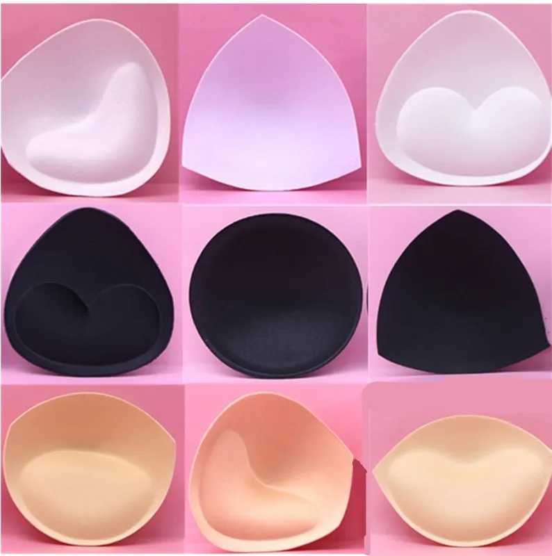 1pair Bra Accessories Triangle Cup Sponge Bra Pads Push Up Enhancer Removable Bra Padding Inserts Cups Swimsuit Bikini PaddingXJ241024