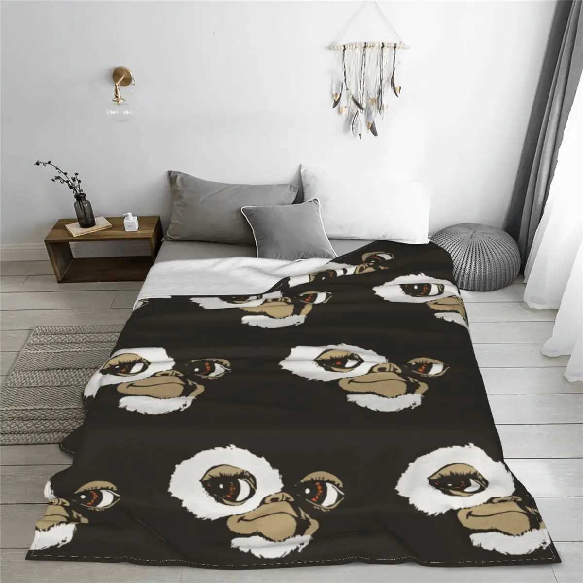 Blanket Gremlins Gizmo Blankets Flannel Monster Gremlin 80s Horror Christmas Movie Super Soft Throw Blanket for Outdoor Travel Bed Rug Z241024
