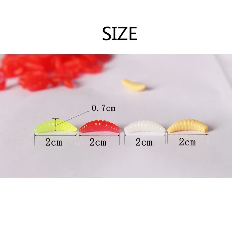 Wholesale 2cm 03g Maggot Soft Fishing Lure Silicone Smell Grub Worms Artificial Fishy Bait 100050030020010050PCS 241024