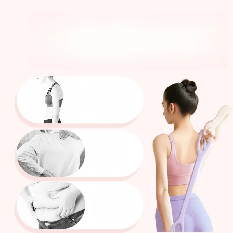 1Pc Workout Muscle Pull Rope 8 Resistance Bands Yoga Pilates Excercise Fitness Elastic Back Training Stretch Belt 241024