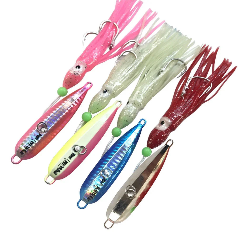 1PC Inchiku 80g100g120g150g200g250 Jig Metal Head Octopus Skirt Kingfish Snapper Grouper Slow Jigging Lure Artifial Fishing Bait 241024
