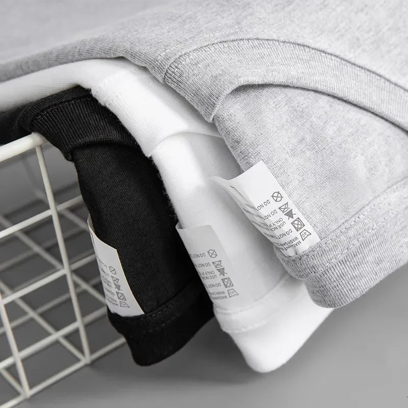 Autumn and winter mens basic casual T-shirt. 100% cotton ribbed long sleeved top with tee black and white navy blue gray 241024
