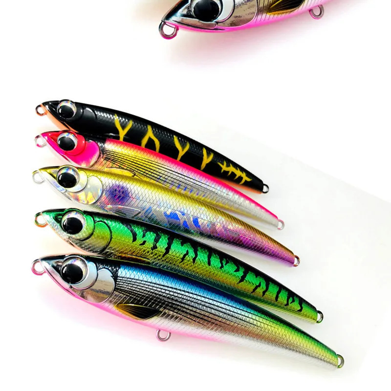 110mm 60g Sinking Pencil Fishing Lure Big Game Artificial Hard Bait 5X Hook for GT Tuna Sea Lures 241024