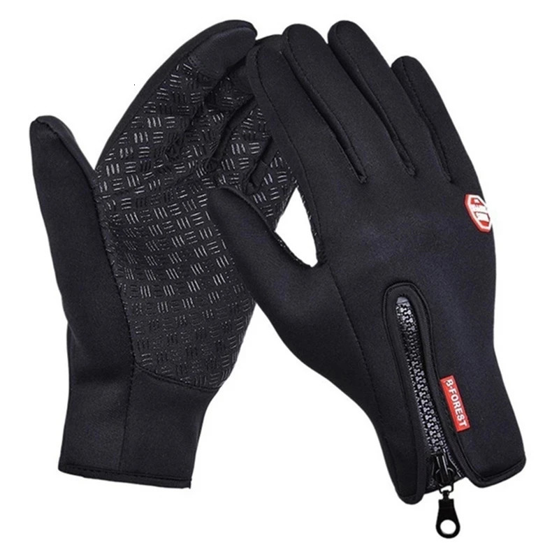 Winter Mens Gloves Warm Touchscreen Sport Fishing Splashproof Skiing Army Cycling Snowboard Nonslip Zipper Women 241024