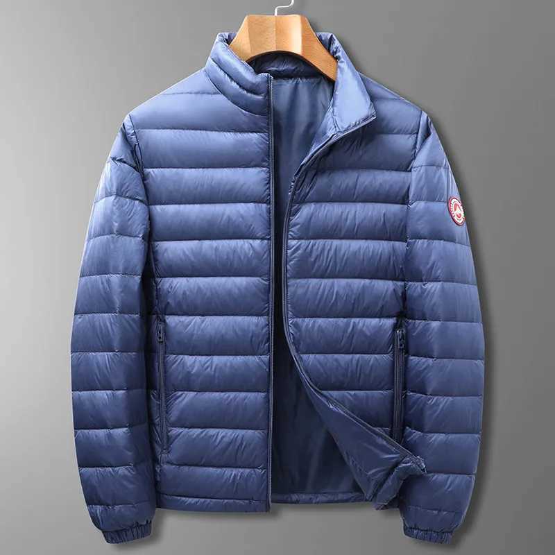 Men's Down Parkas 4XL 5XL 6XL 7XL Lightweight Down Jacket 2022 Winter Brand Clothing Fashion Cuff Mens Casual Large Size Loose Warm Jacket Q24102