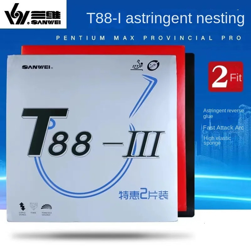 Original SANWEI T88 III T883 Table Tennis Rubber Halfsticky loop with Sponge Pimples In Ping Pong 241024