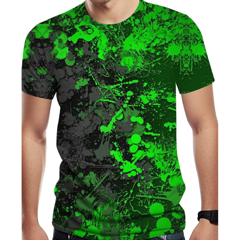 Mens T shirt Men's Novelty T Shirt Graffiti Print Summer Fashion T-Shirt Casual tops summer clothes Breathable trend