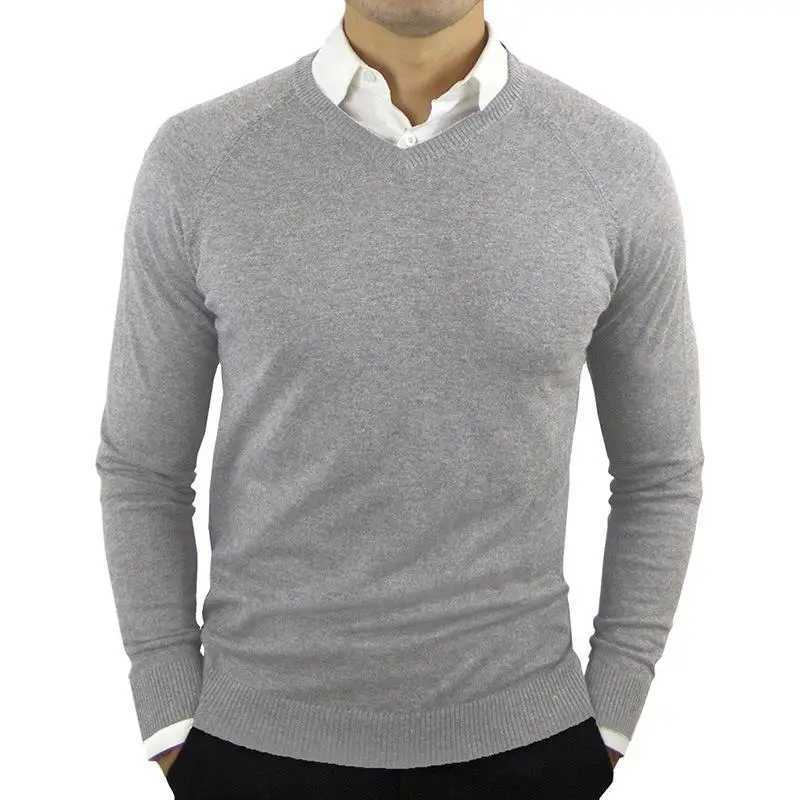 2022 High Quality New Fashion Brand Woolen Knit Pullover V Neck Sweater Black for Men Autum Winter Casual Jumper Men Clothes 2Xl LX241024