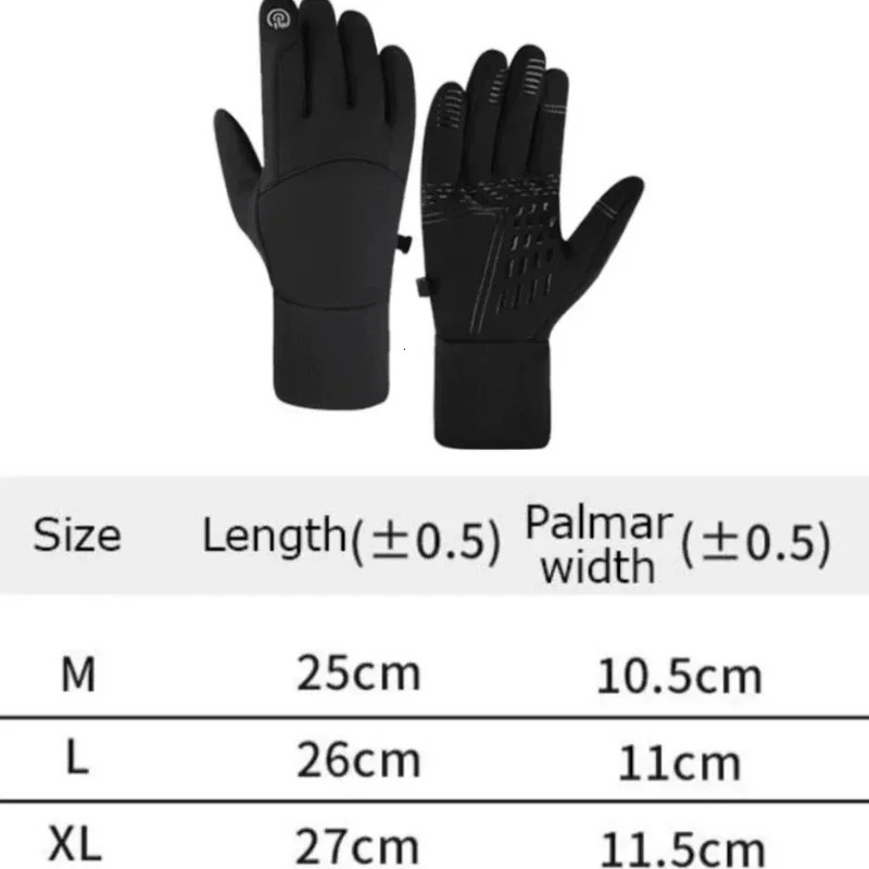 Winter Gloves Touch Screen Water Resistant Windproof Thermal for Running Ski Cycling Driving Hiking Warm Gifts Men Women 241024