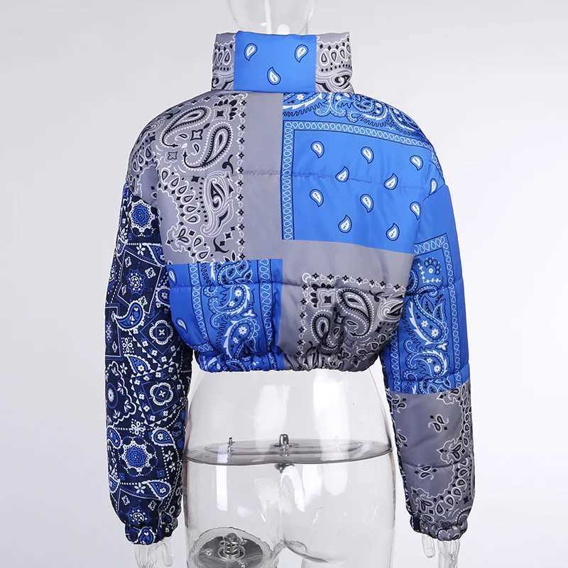 Men's Down Parkas Woman Bandana Puffer Coats Jackets Crop Puff Ladies Top Women Winter Fashion Girls Plus Size Bubble Coats Q241023
