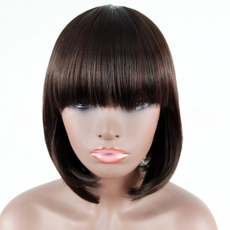 Wigs for women African foreign trade chemical fiber wigs BOBO short straight hair with bangs