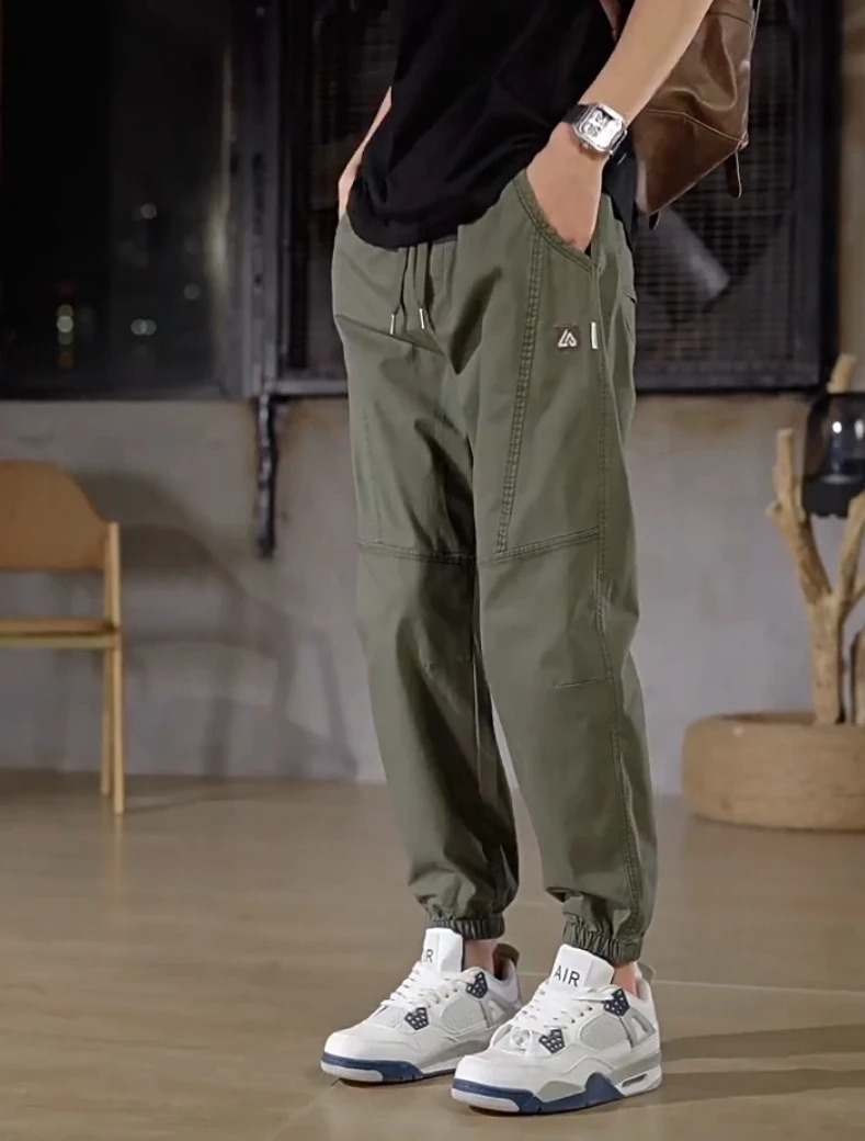 Work pants mens loose pants large summer thin mens multi pocket straight leg casual sports mens pants 241023