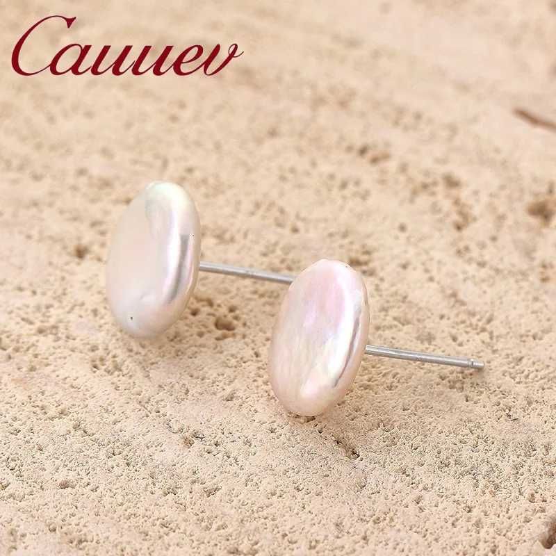 BIg Natural Freshwater Pearl 925 Sterling Silver Korean Earrings Fashion Jewelry Gifts for Women cauuevX241023