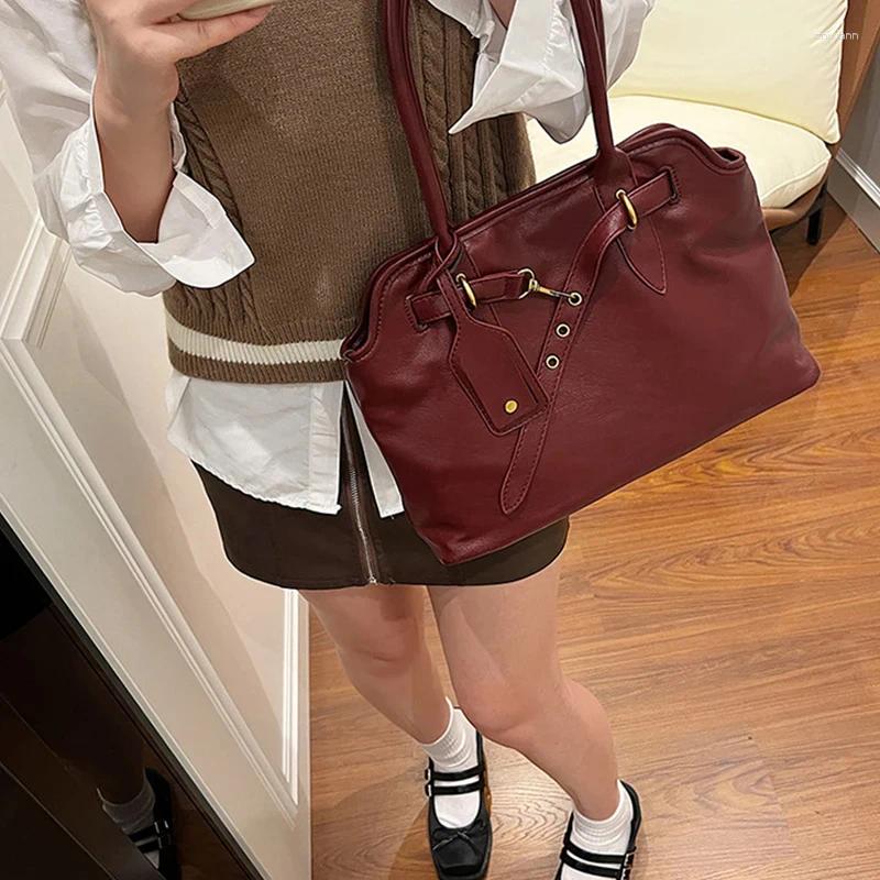 Free Shipping Totes Brand Designer Brown Bag Bury Leather Handbag For Women Vintage Large Capacity Tote Crossbag