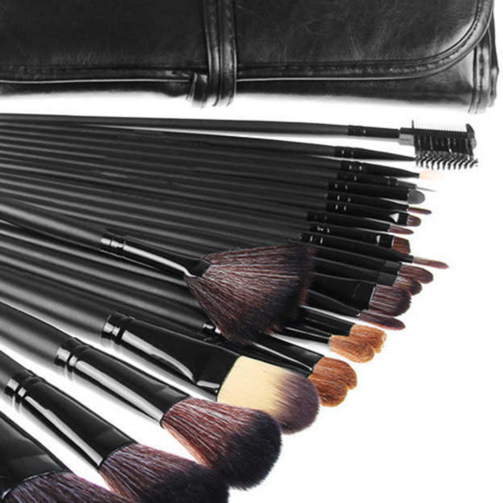 New Professional 24 PCS Makeup Brush Set Makeup Toiletry Kit Wool Brand Make Up Brush Set Case 24 Pcs Makeup Brushes Set Charming Set De Brochas De Ma