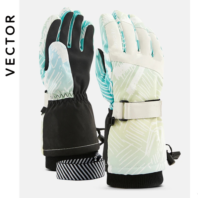 Girls Boys Waterproof Warm Gloves Winter Professional Ski Snow Kids Windproof Skiing Snowboard Riding 241024