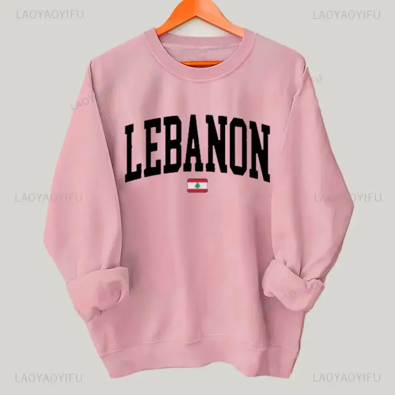 Lebanon Flag Sweatshirt Hoodie Man Women Comfort Pullovers Beirut Map Crewneck Lebanese Hoody Harajuku Fashion Streetwear 241023