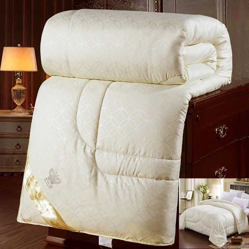 mulberry silk quilts thicken warm winter duvet insert quilted bed comforter king queen twin full size kid bed patchwork blanketXJ241024