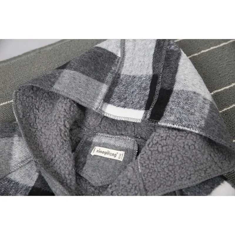 Winter cotton childrens boys clothing plain weave casual wool coat with collar warm and windproof childrens clothing set for 2-7 years W241023