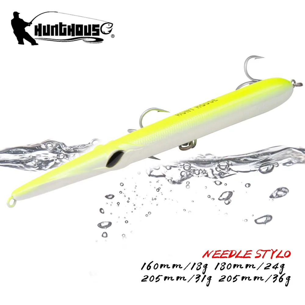 Hunthouse Fishing Lure Needle Stylo Long Casting Pencil Floating 205180160mm Isca Artificial Leurre Souple Carp 241024