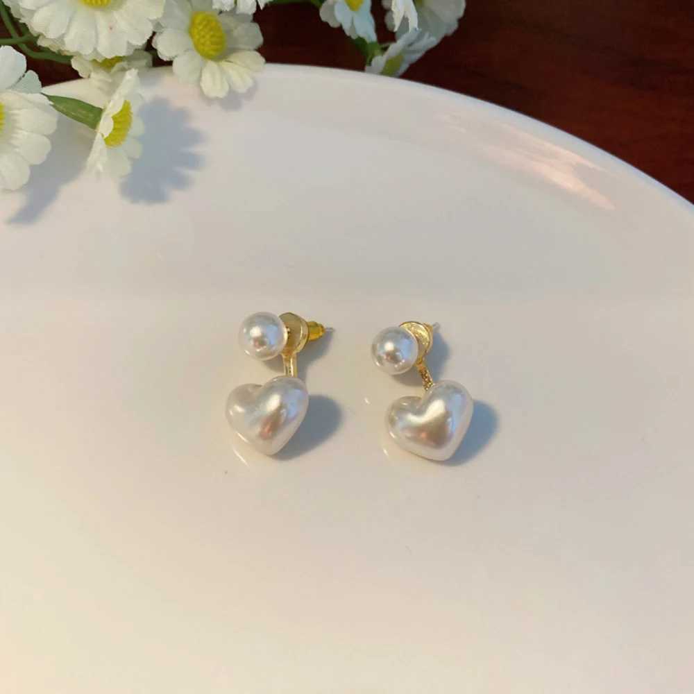 1/5 pairs of elegant female earrings sweet earrings elegant wild fashion cute and elegant pearl earrings fashionable heart-shaped earrings W241023