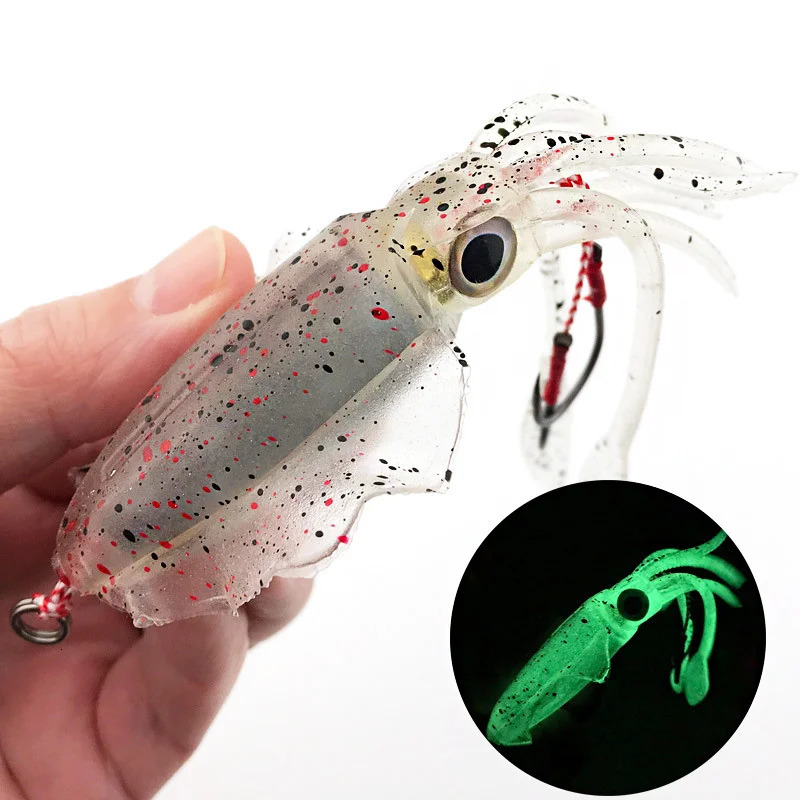 1PCS 60G Octopus Head Jigs 15cm for Boat Fishing Deep Sea Squid Biomimetic Soft Baits Accessories Equipment 241024
