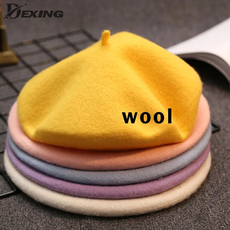 Wool Thick Berets Artist French Beret Women Painter Hat Girls Female Warm Walking Cap 241010