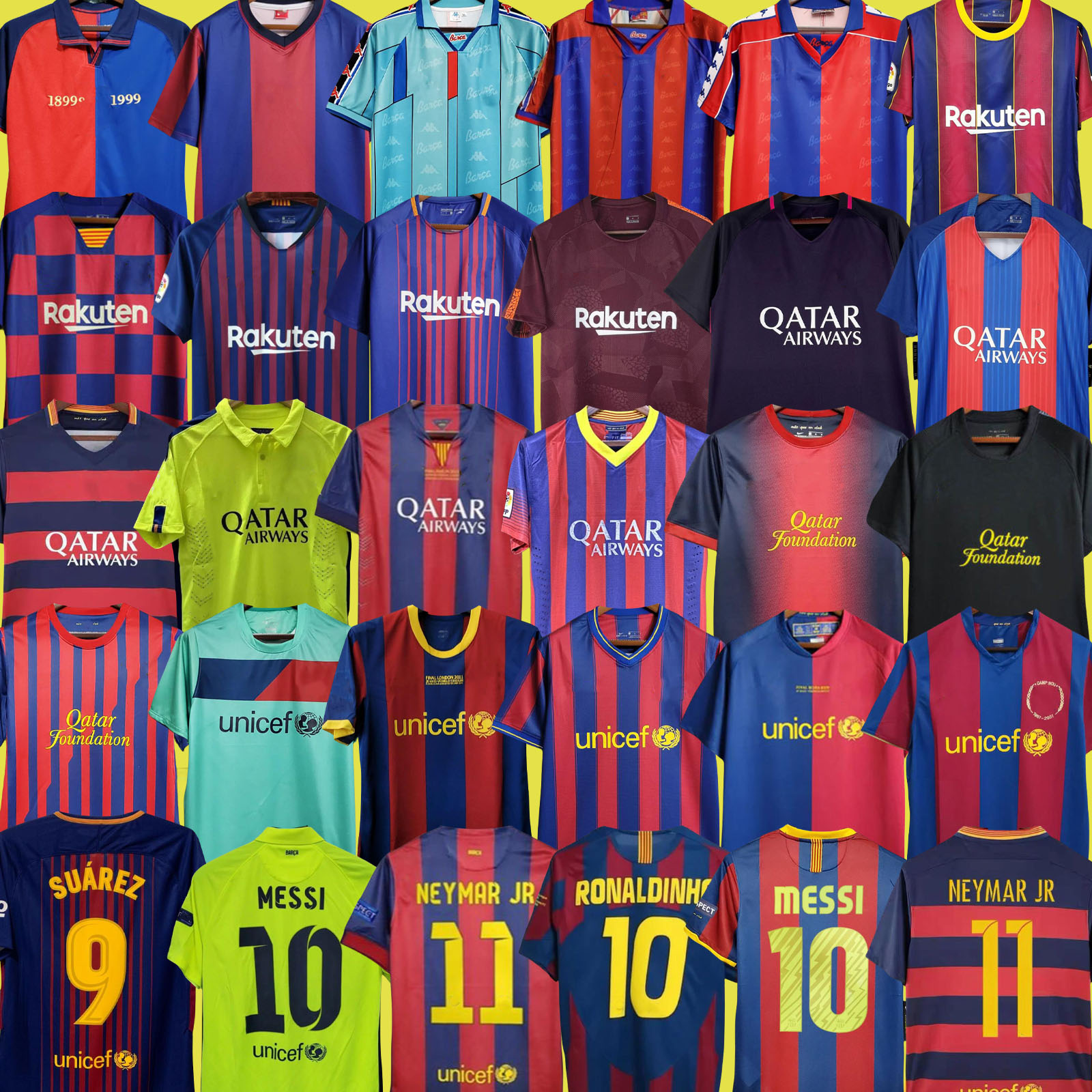 soccer jersey Retro 05 06 07 08 09 RONALDINHO RIVALDO Iniesta maillot de foot Ibrahimovic Eto'o Kluivert XAVI HENRY MESSIS 15 16 94 96 97 98 99