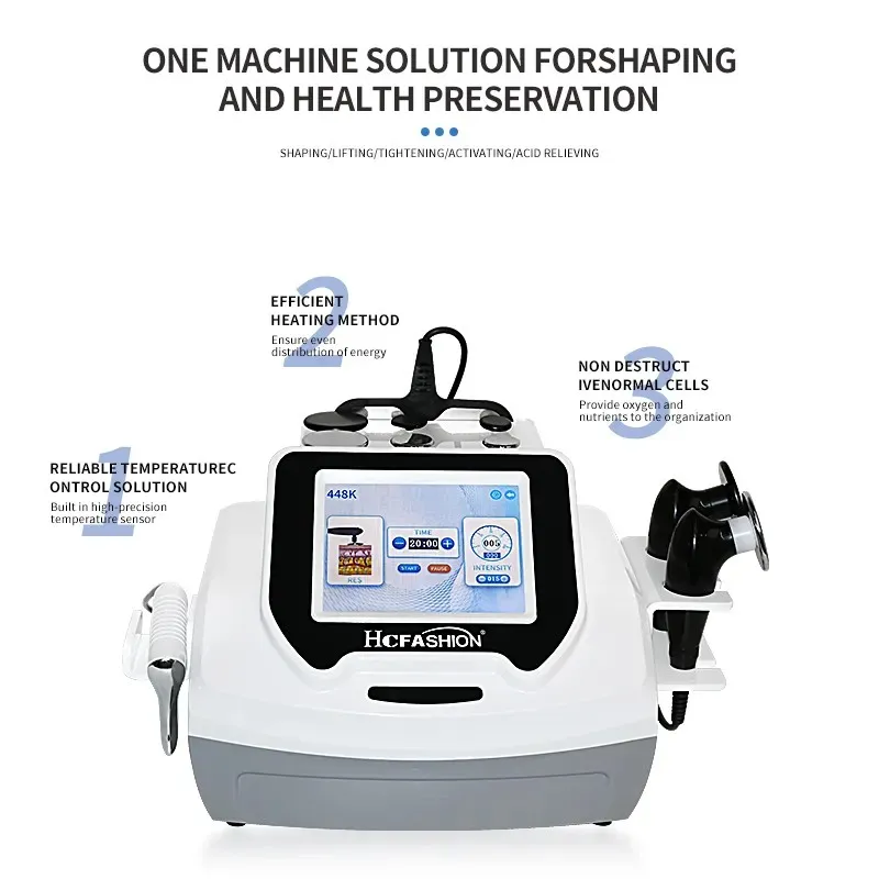 Spain Technology Indeeplus RF 448Khz Machine Tecar Diathermy Therapy Pain Relief Skin Rejuvenation Wrinkle Remover