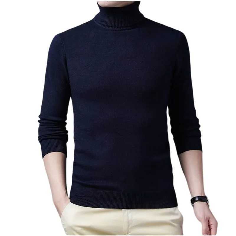 Sweater Men Solid Color Turtleneck Pullovers Pull Homme Mens cold Blouse Winter Long Sleeve T Shirts LX241024