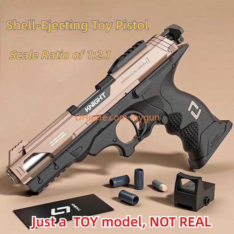 1:2.1 Soft Bullet Shell Ejection Manual Continuous Firing Blaster Foam Dart Look Real Gun Model Toy Kid Outdoor Game Prop Birthday Gift